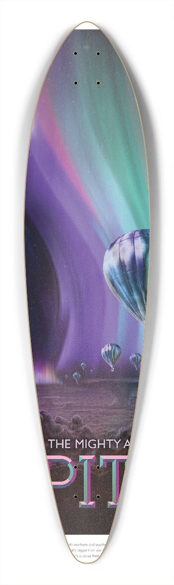 NASA - Jupiter 39.3 inch art pintail longboard deck