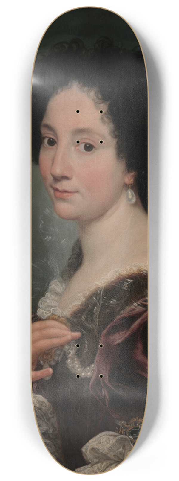 Giovanni Battista Gaulli - Portrait of a Woman 8.25 inch art skate deck