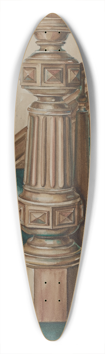 Natalie Simon - Newel Post 39.3 inch art pintail longboard deck