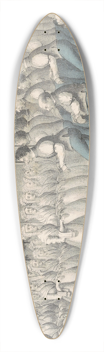 Nathaniel Currier - Shakers Near Lebanon 39.3 inch art pintail longboard deck