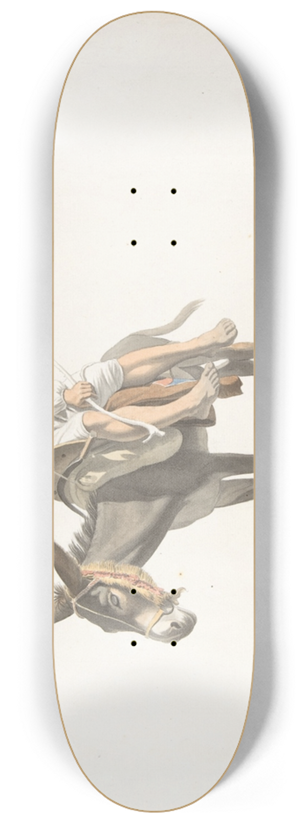 Giovanni Battista Lusieri - Peasant on a Donkey 8.25 inch art skate deck