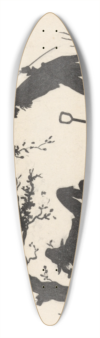 Nelly Bodenheim - Silhouet van de man die de knecht betrapt 39.3 inch art pintail longboard deck
