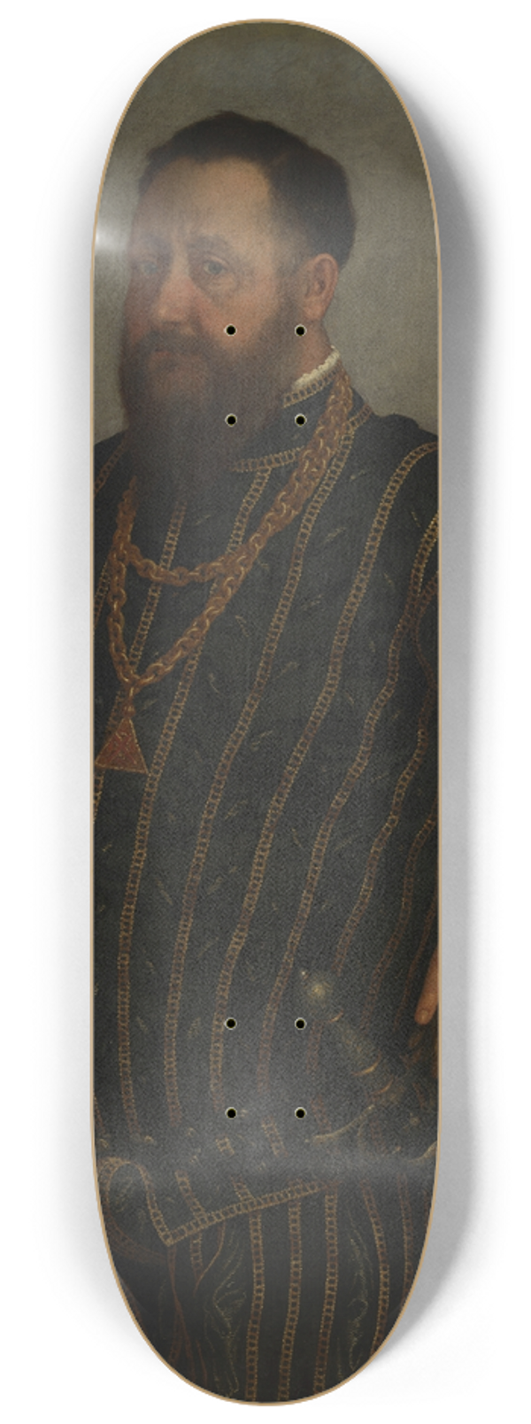 Giovanni Battista Moroni - Portrait of a Man 8.25 inch art skate deck