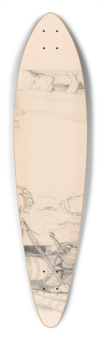 Nicaise De Keyser - Cardinal Granvelles Dwarf and a Standing Monk 39.3 inch art pintail longboard deck