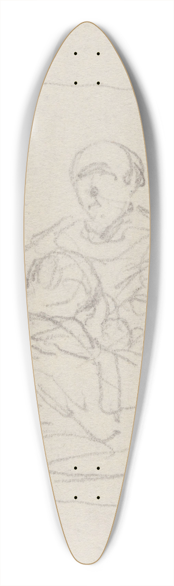 Nicaise De Keyser - Christopher Columbus and his Sick Son 39.3 inch art pintail longboard deck