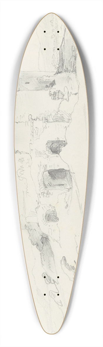 Nicaise De Keyser - Chteau dans le comt de Westmorland 39.3 inch art pintail longboard deck