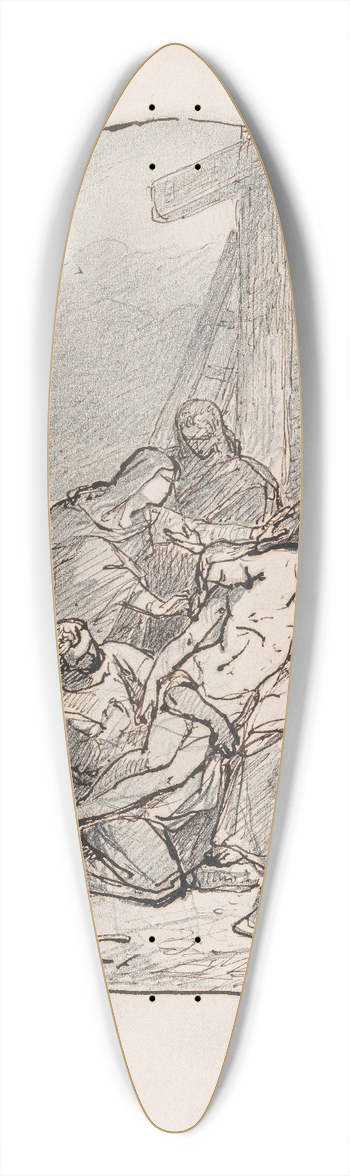 Nicaise De Keyser - Descent from the Cross 39.3 inch art pintail longboard deck