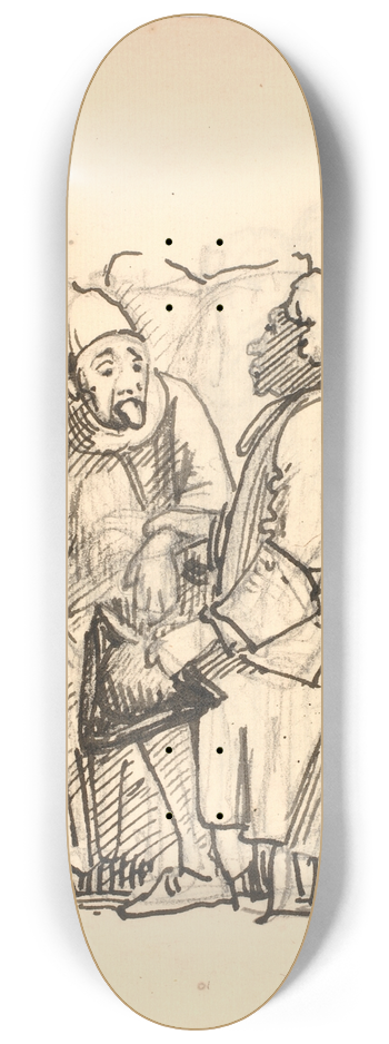 Abraham van Diepenbeeck - Den hellige Augustine , hvis klder bliver revet i af en putto 8.25 inch art skate deck