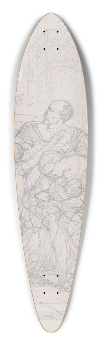 Nicaise De Keyser - Huguenots 39.3 inch art pintail longboard deck