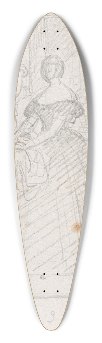Nicaise De Keyser - Madame Claes-van Gend 39.3 inch art pintail longboard deck