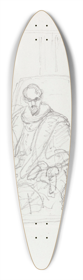 Nicaise De Keyser - The Antiquary 39.3 inch art pintail longboard deck