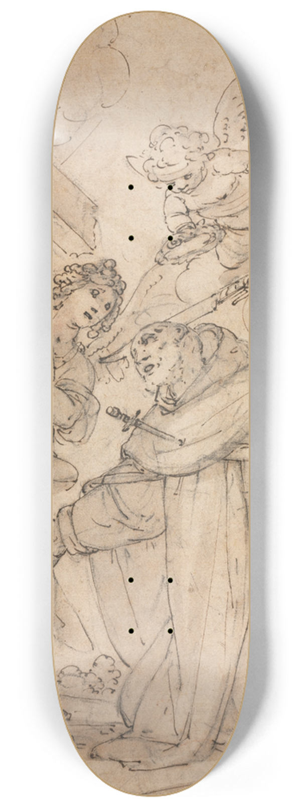 Giovanni Battista Paggi - Saint Peter Martyr 8.25 inch art skate deck