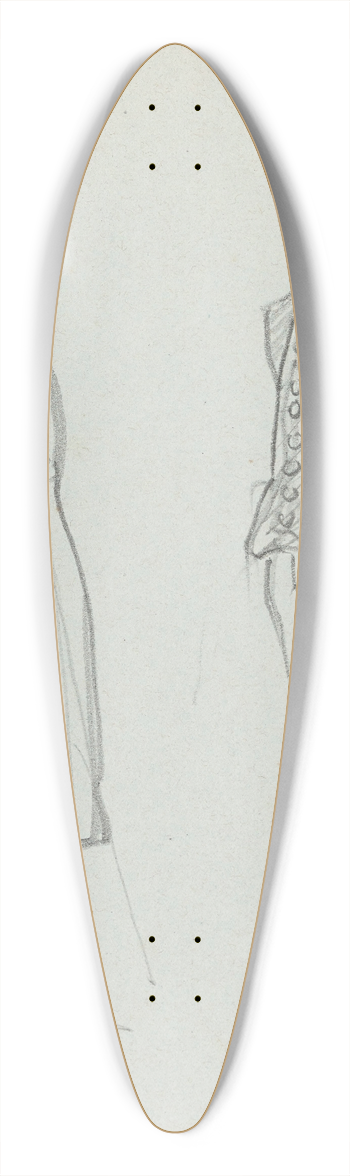 Nicaise De Keyser - Two Costume Studies 39.3 inch art pintail longboard deck