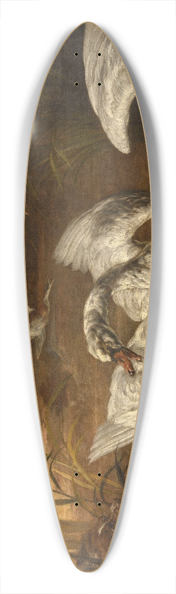 Nicasius Bernaerts - Swanns and Dogs 39.3 inch art pintail longboard deck