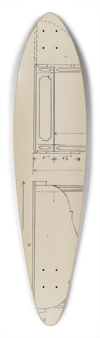 Nicholas Acampora - Table 39.3 inch art pintail longboard deck