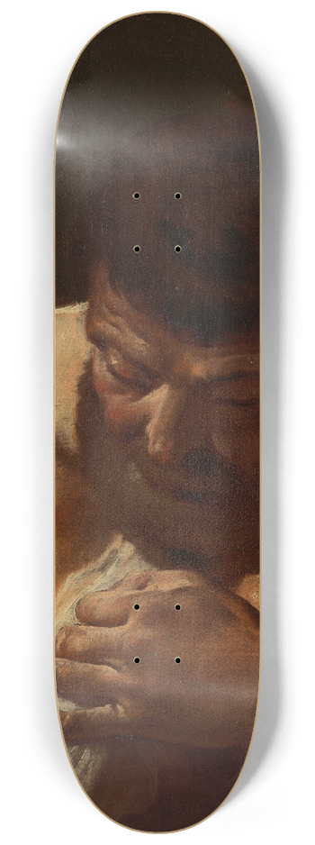Giovanni Battista Piazzetta - Bust of a Man (Saint Matthias) 8.25 inch art skate deck