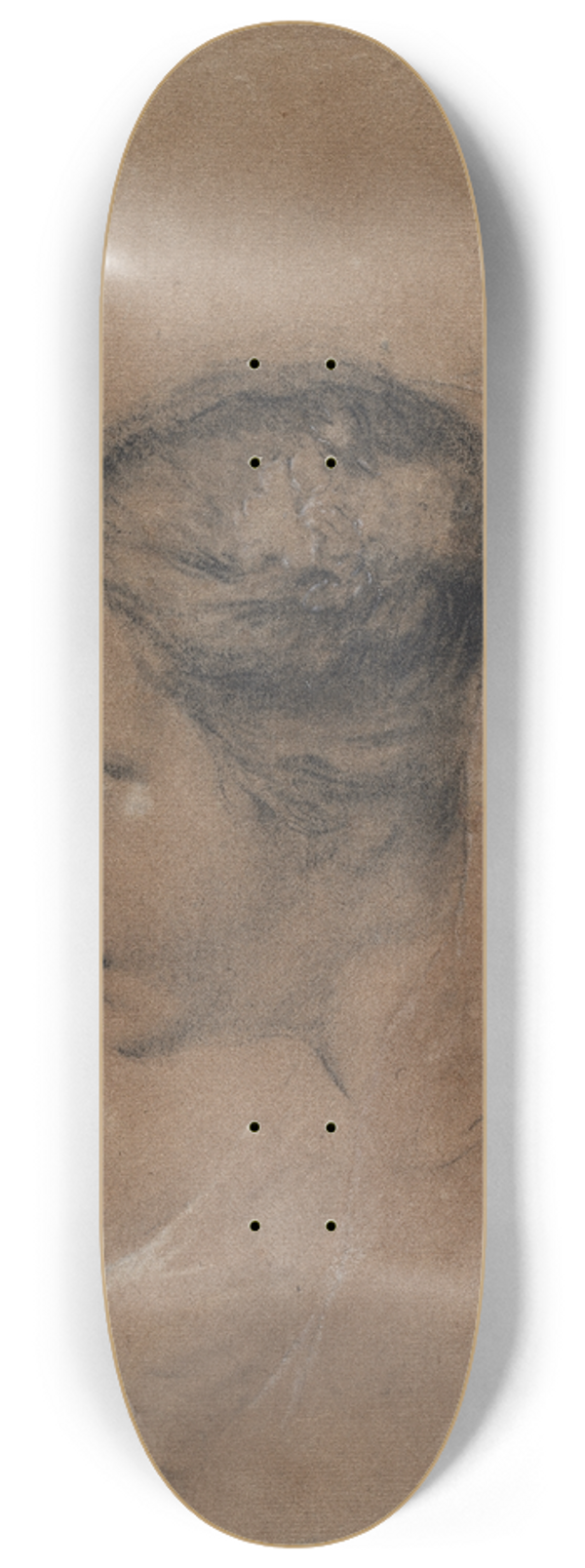 Giovanni Battista Piazzetta - Head of a Woman in Profile with a Scarf 8.25 inch art skate deck