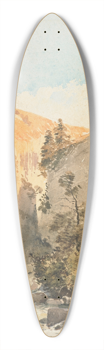 Nicholas Chevalier - The Acheron River 39.3 inch art pintail longboard deck