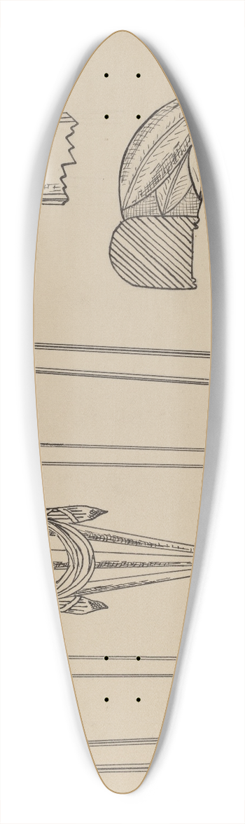 Nicholas Gorid - Armchair 39.3 inch art pintail longboard deck