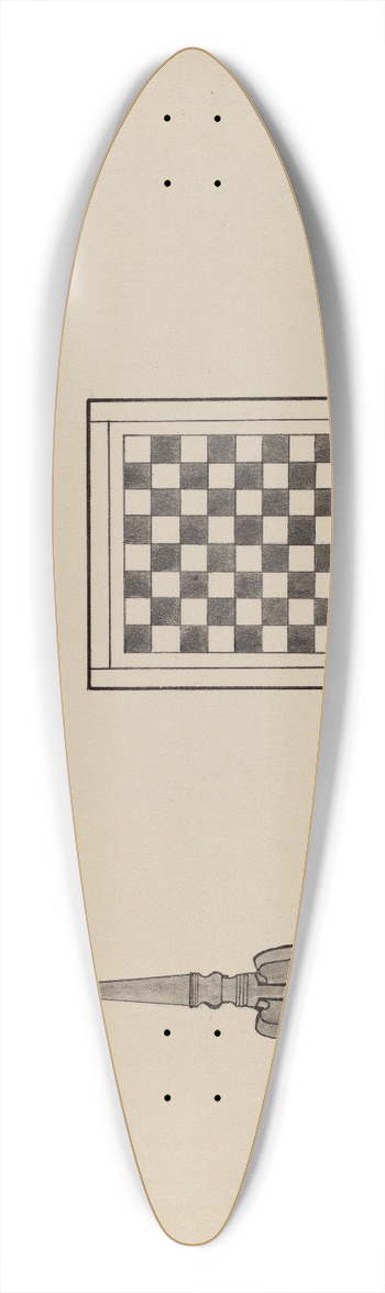 Nicholas Gorid - Checkerboard Table 39.3 inch art pintail longboard deck