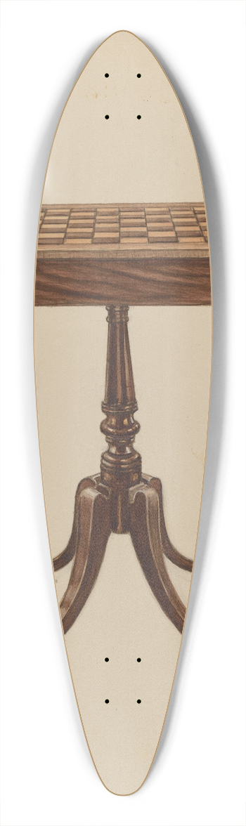 Nicholas Gorid - Checker Table 39.3 inch art pintail longboard deck