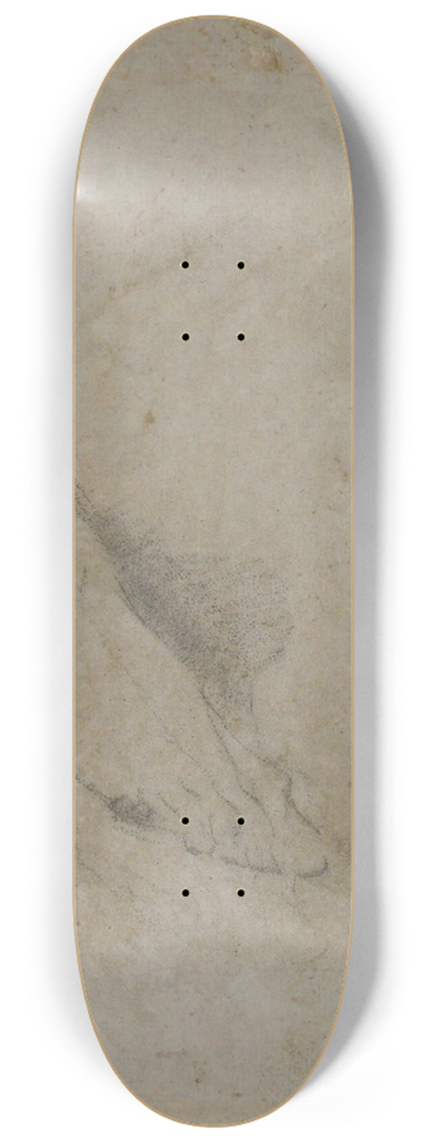 Giovanni Battista Piazzetta - Study of Lower Leg and Right Foot 8.25 inch art skate deck