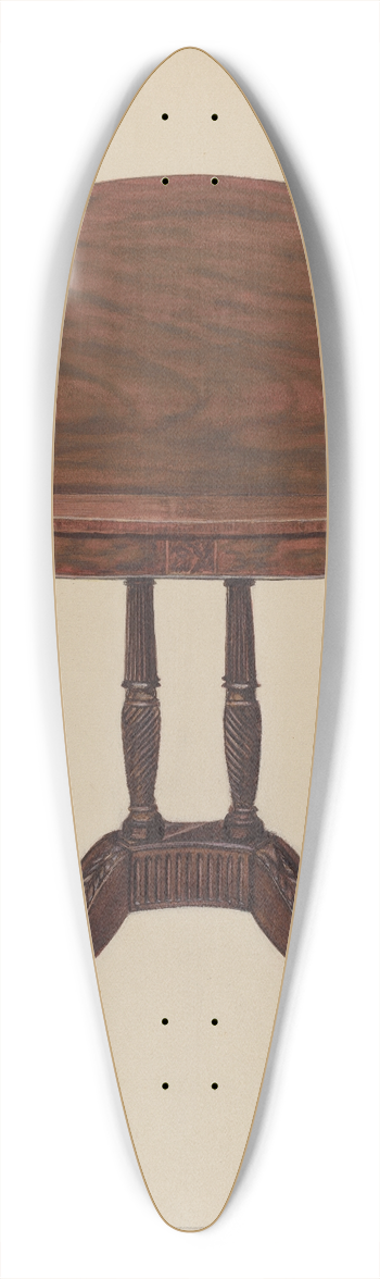 Nicholas Gorid - Table Pedestal 39.3 inch art pintail longboard deck