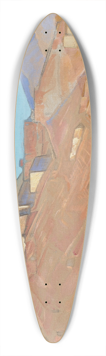Nicholas Roerich - Sanctuaries and Citadels 39.3 inch art pintail longboard deck
