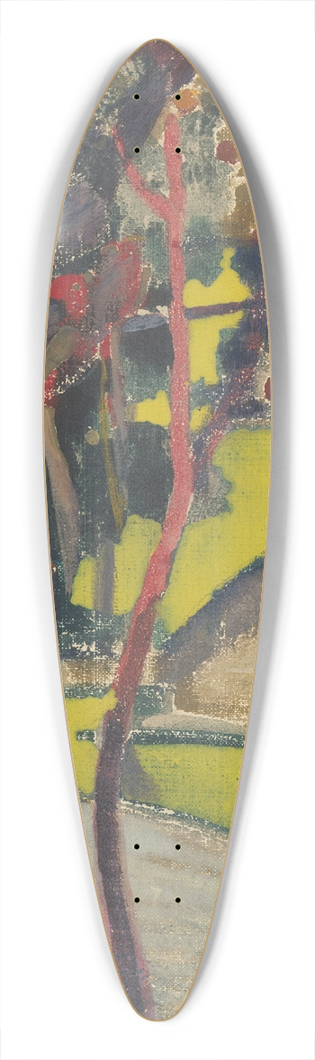 Nicholas Roerich - Trees by a Lake 39.3 inch art pintail longboard deck