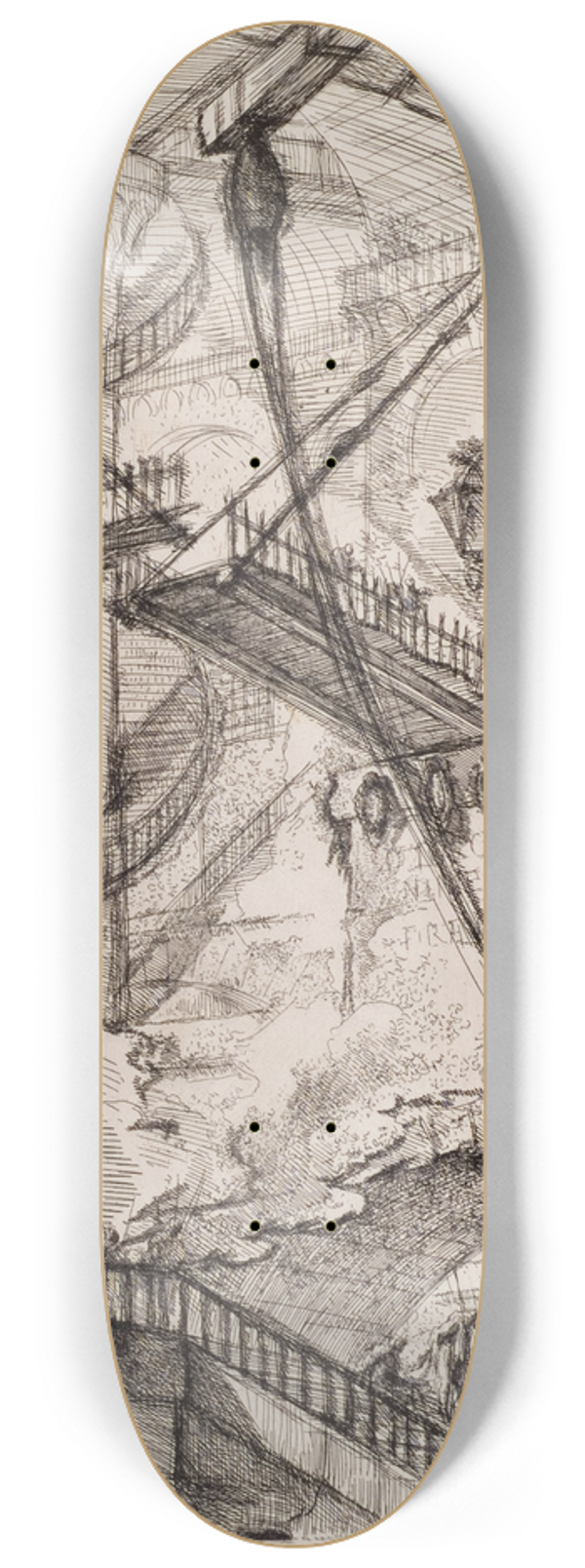 Giovanni Battista Piranesi - The Drawbridge 8.25 inch art skate deck