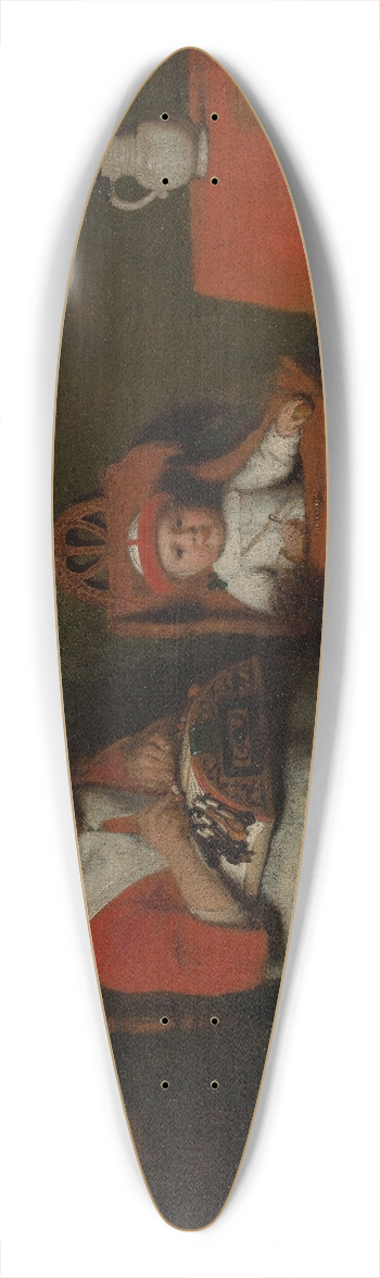 Nicolaes Maes - The Lacemaker 39.3 inch art pintail longboard deck