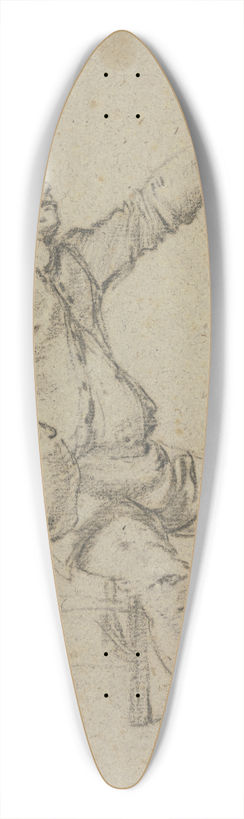 Nicolaes Molenaer - Sitting farmer 39.3 inch art pintail longboard deck