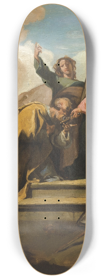 Giovanni Battista Pittoni - Le Christ et Saint Pierre 8.25 inch art skate deck