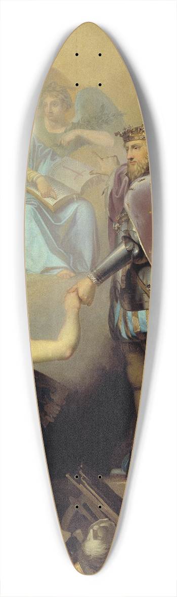 Nicolai Abildgaard - Christian III Succouring Denmark 39.3 inch art pintail longboard deck