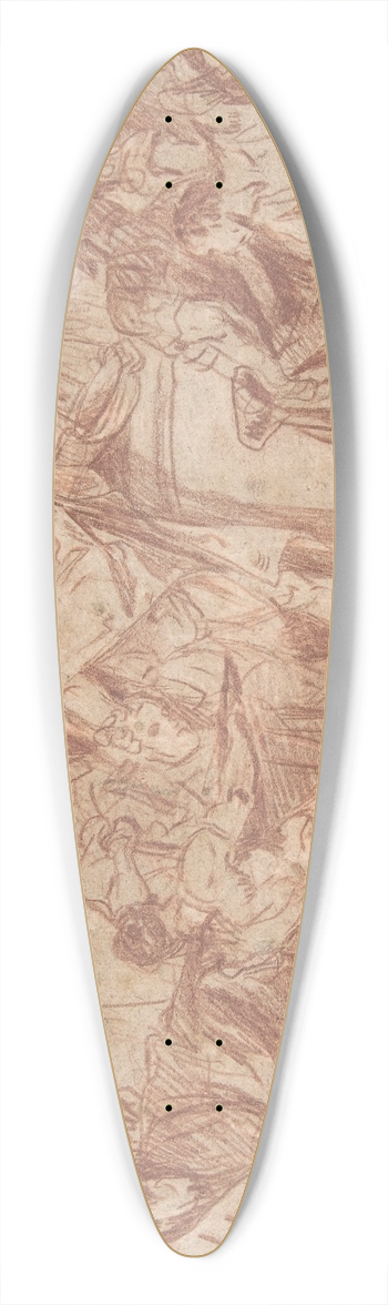 Nicola Marcola - Scene from Ancient History 39.3 inch art pintail longboard deck