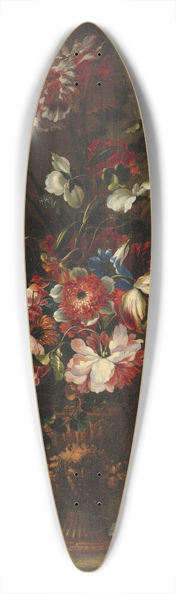 Nicolas Baudesson - Still Life With Flowers 39.3 inch art pintail longboard deck
