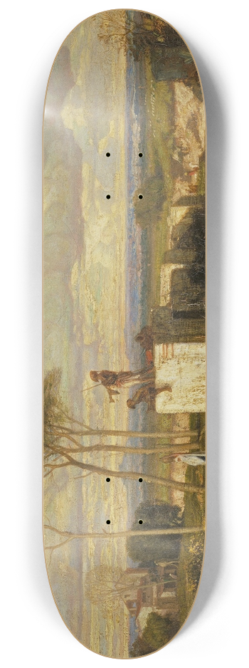 Alexandre-Gabriel Decamps - A Well in the East 8.25 inch art skate deck