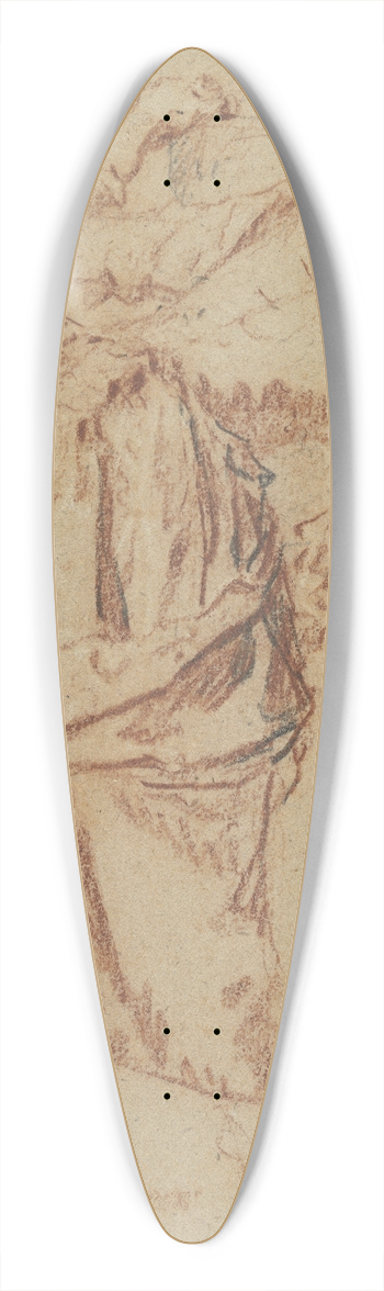 Nicolas Lancret - A Young Woman Looking in a Mirror 39.3 inch art pintail longboard deck