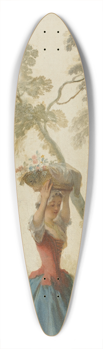 Nicolas Lancret - Horticulture 39.3 inch art pintail longboard deck
