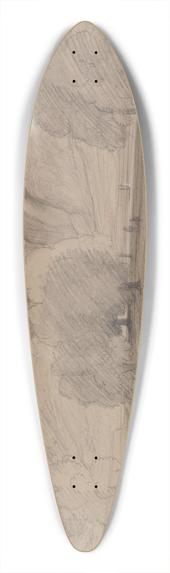 Nicolas Louis Cabat - Paysage de Narni 39.3 inch art pintail longboard deck