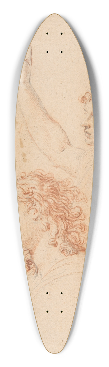 Nicolas Mignard - Studies for the Archangel Gabriel 39.3 inch art pintail longboard deck