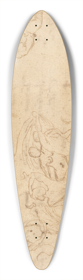 Nicolas Poussin - Study for the Triumph of Neptune and Amphitrite 39.3 inch art pintail longboard deck