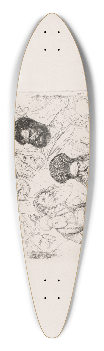 Niels Simonsen - Prveblad 17 hoveder 39.3 inch art pintail longboard deck