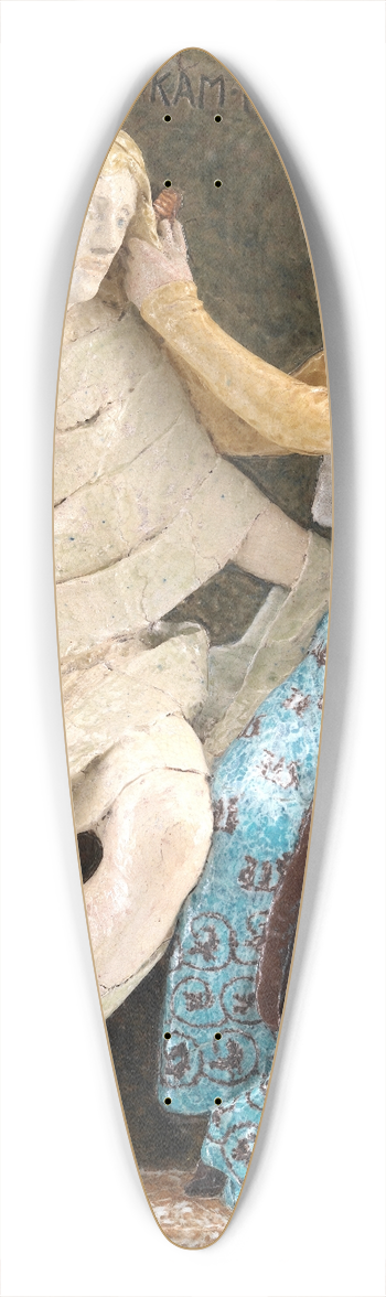 Niels Skovgaard - Aage and Else, Seated Couple 39.3 inch art pintail longboard deck