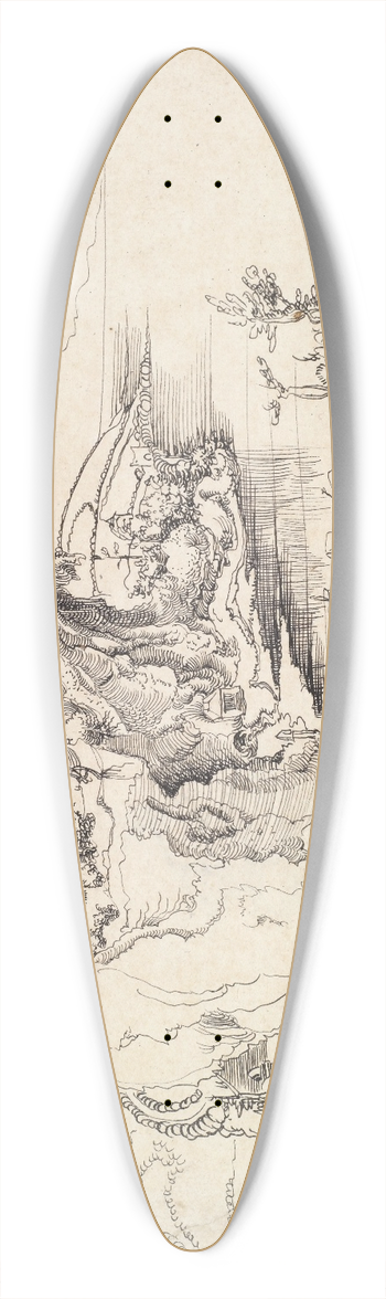 Niklaus Manuel - Bergwerk 39.3 inch art pintail longboard deck