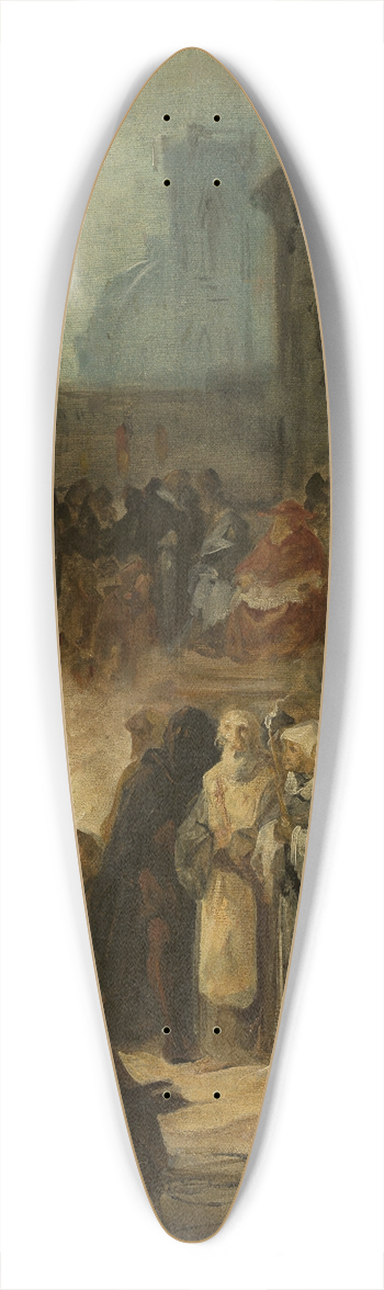 Nikolai Alekseevich Lomtev - Inquisition scene 39.3 inch art pintail longboard deck