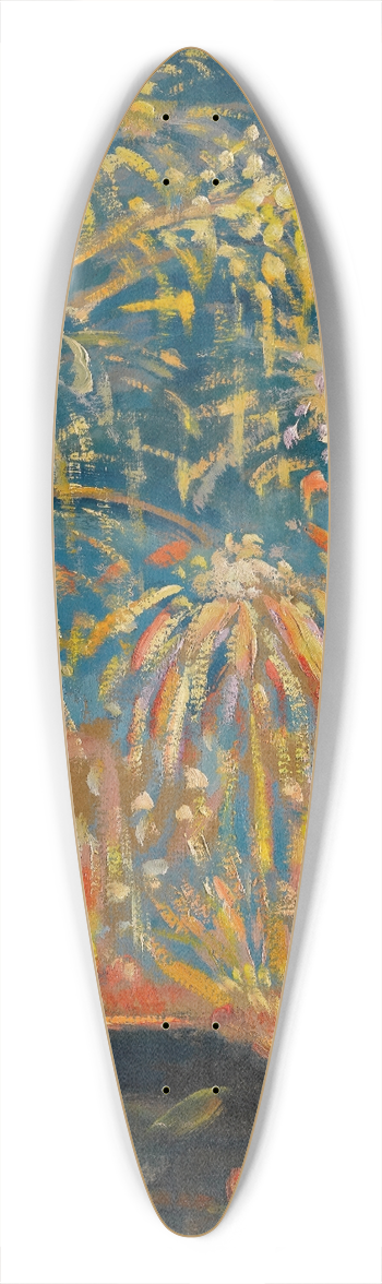 Nikolai Alexandrovich Tarkhov - Fireworks In Nice 39.3 inch art pintail longboard deck