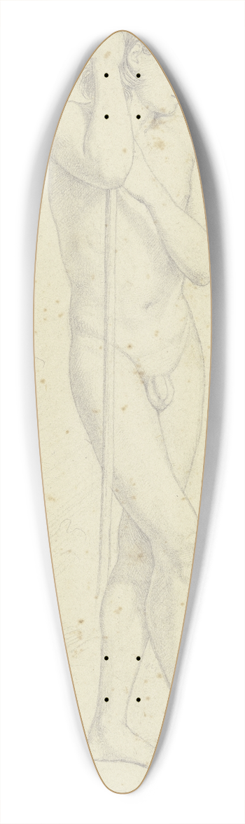Nikolaus Hoff - Knabenakt 39.3 inch art pintail longboard deck
