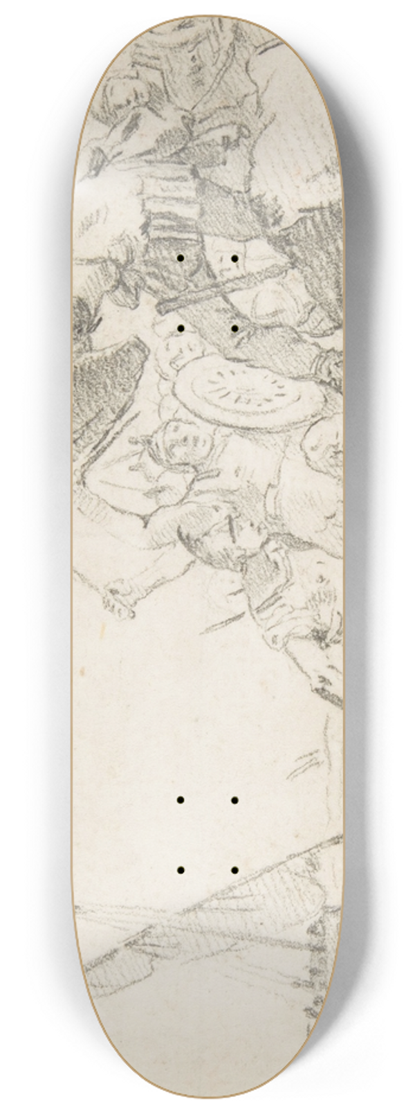 Giovanni Battista Tiepolo - Battle by the Sea Coast 8.25 inch art skate deck