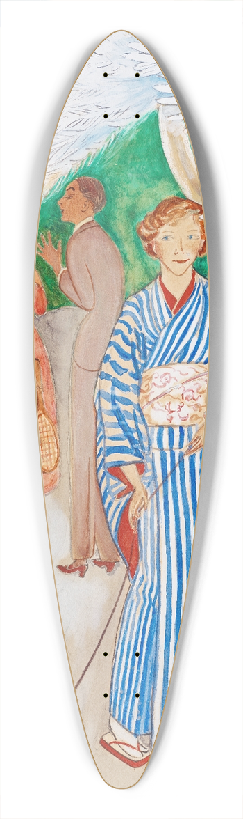 Nils Dardel - Pfglar 39.3 inch art pintail longboard deck